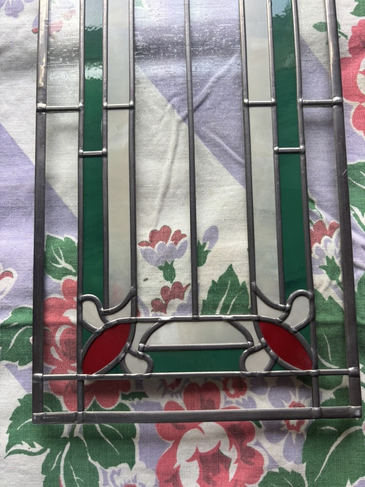 3 peace LARGE LEADED STAINED GLASS WINDOW set