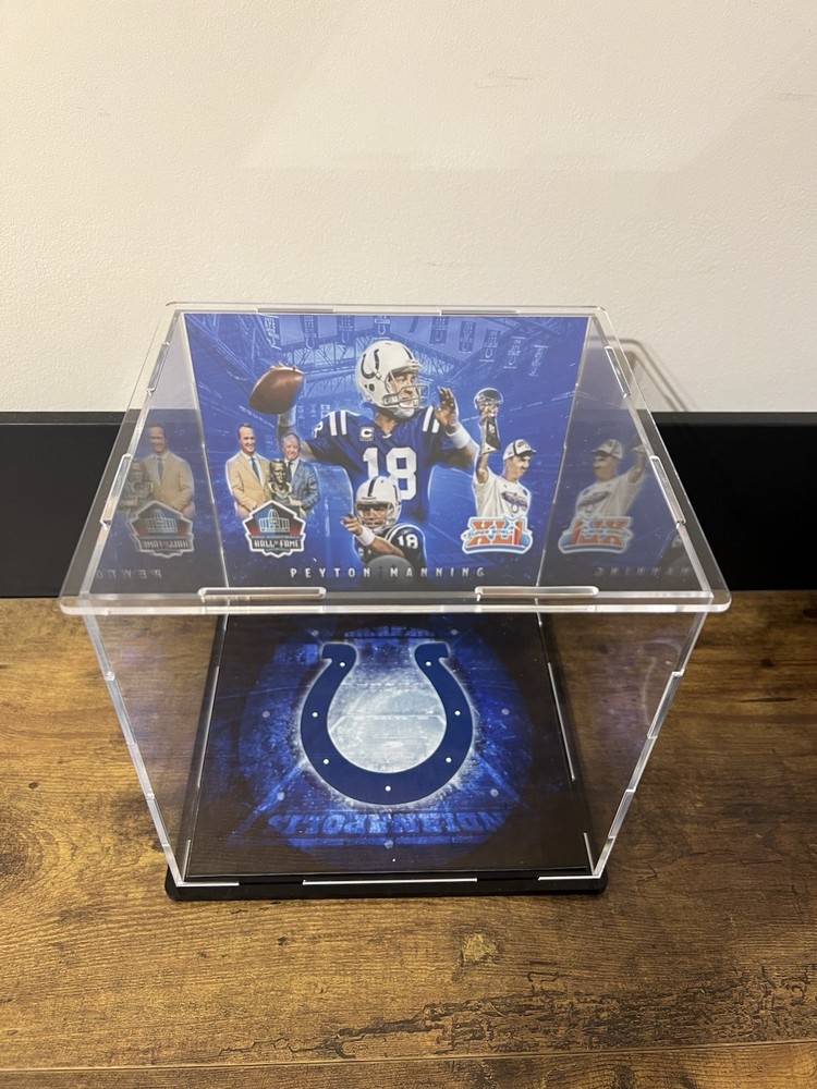 Peyton Manning Custom Mini Helmet Display or Card Display - Colts