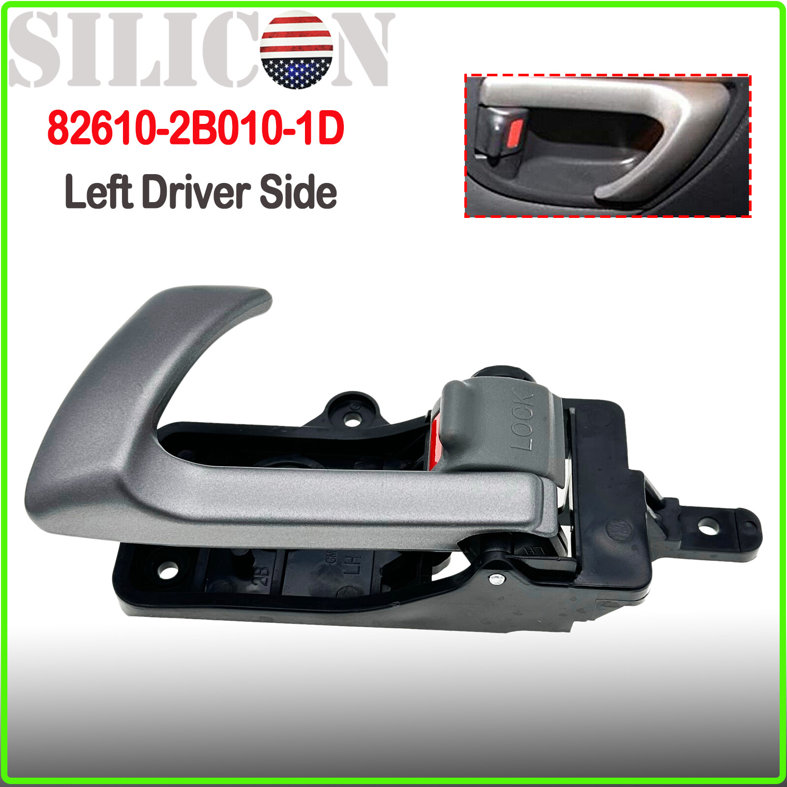 Interior Inner Inside Door Handle Driver Side Fit For Hyundai Santa Fe 2007-2012