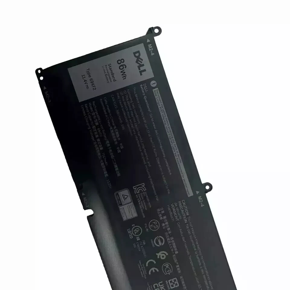 86WH Genuine 69KF2 70N2F Battery For Dell Inspiron 16 Plus 7610 XPS 15 9500 NEW
