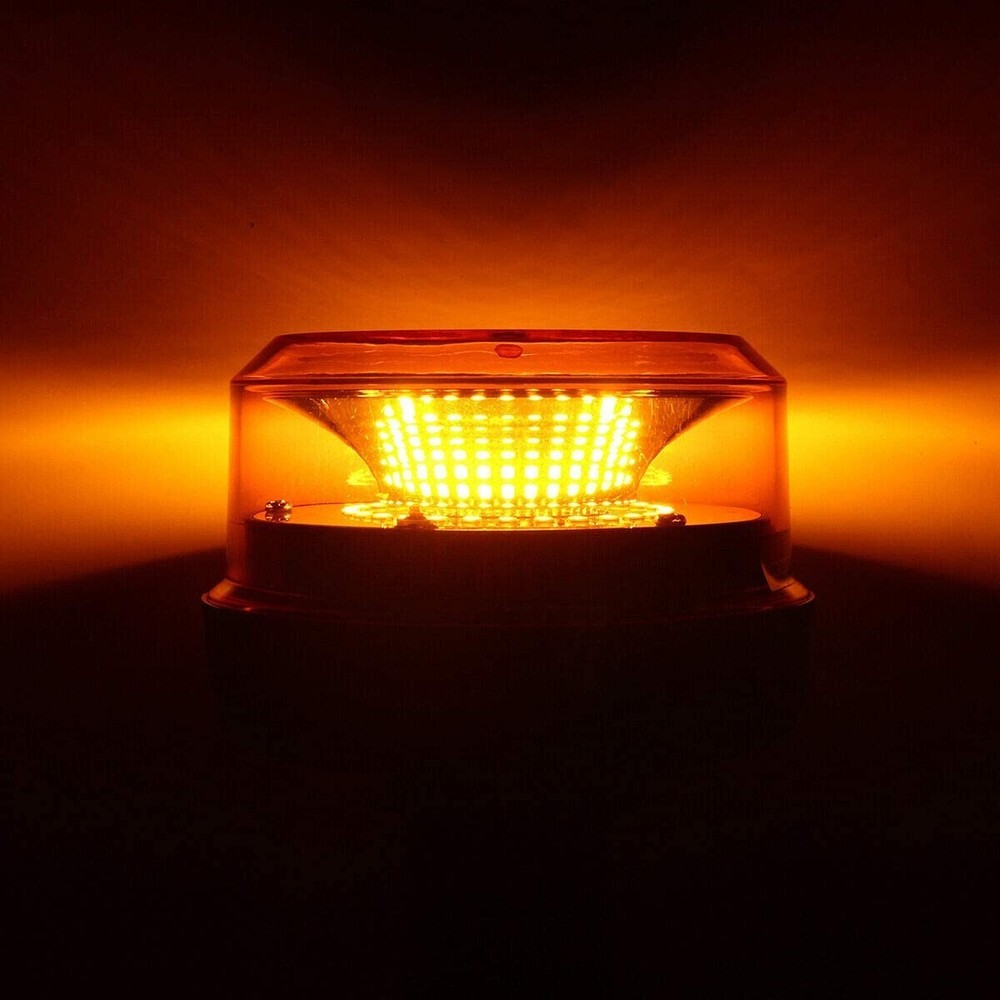 Rotating Flashing Amber Beacon Flexible DIN Pole Mount Tractor Warning Light E9