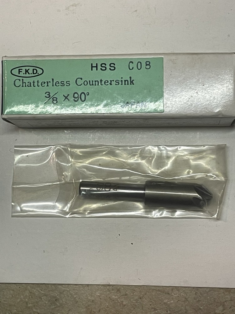 NEW:  HSS 3/8 x 90* Chatterless Countersink drilling cutting bt CNC Tool