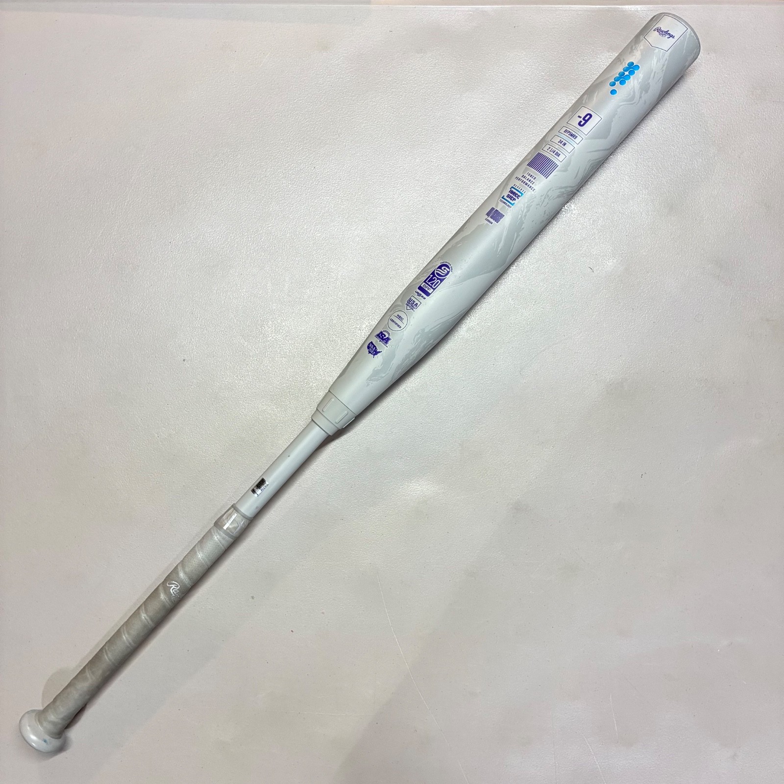 Rawlings Mantra Reverse 2025 Fastpitch -9 Softball Bat 34 / 25 Grey Gray 2 1/4"