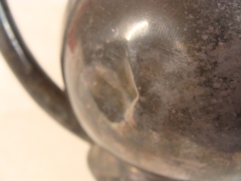 Antique 19C Silverplate Figural Mouse Form Pitcher