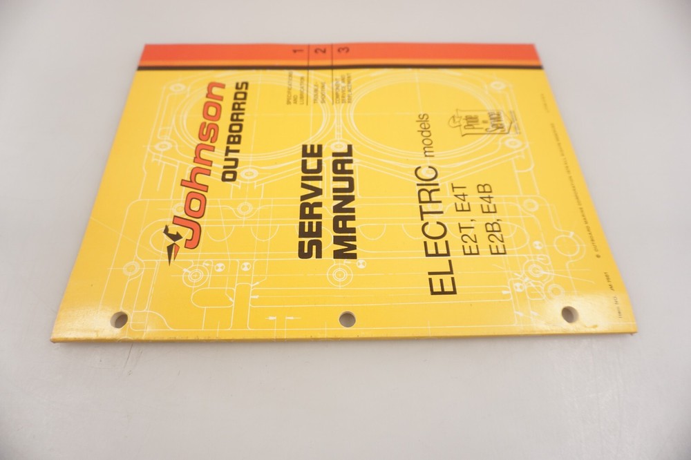1975 Johnson Outboards Electric Models E2T E4T E2B E4B Service Manual JM-7501