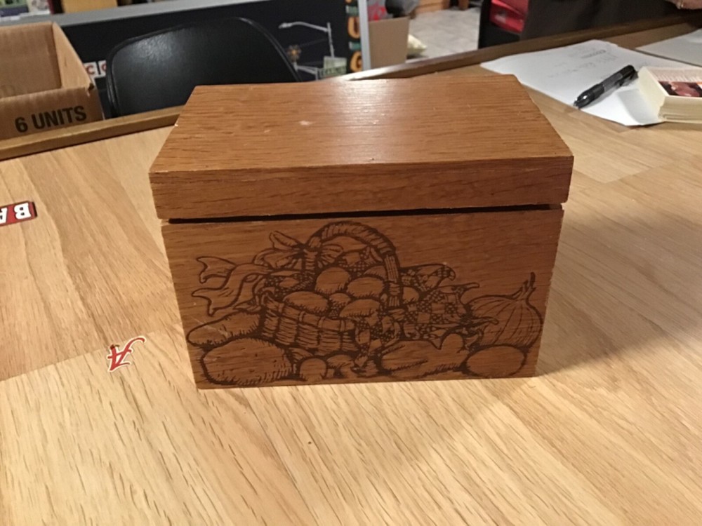vintage recipe box
