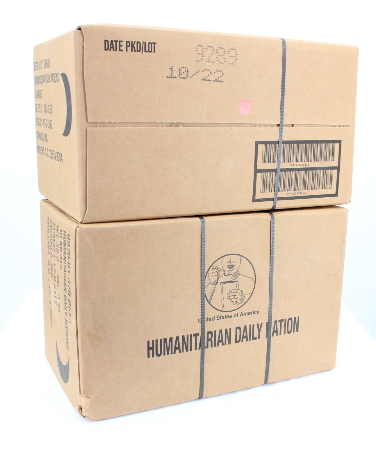 MRE Case - HUMANITARIAN DAILY RATION - RANDOM MENU - Date 10/2022