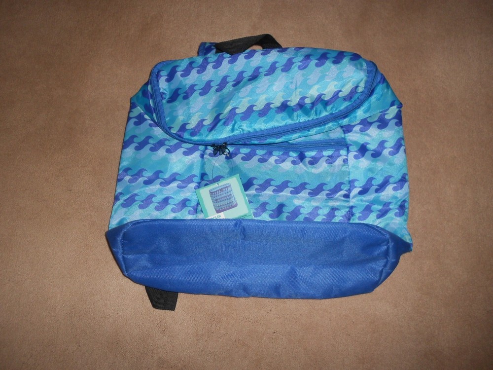 NEW, COOLER BACKPACK, OCEAN WAVES