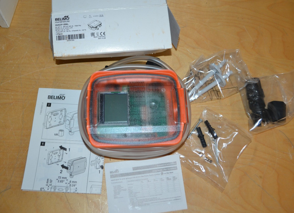 BELIMO ~ 22ADP-556L ~ Diff Air Pressure Sensor 7000 LCD MODBUS
