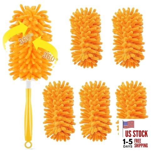 Duster Refill for Swiffer, 360 Dusters Heavy Duty Refills, 5pack-orange