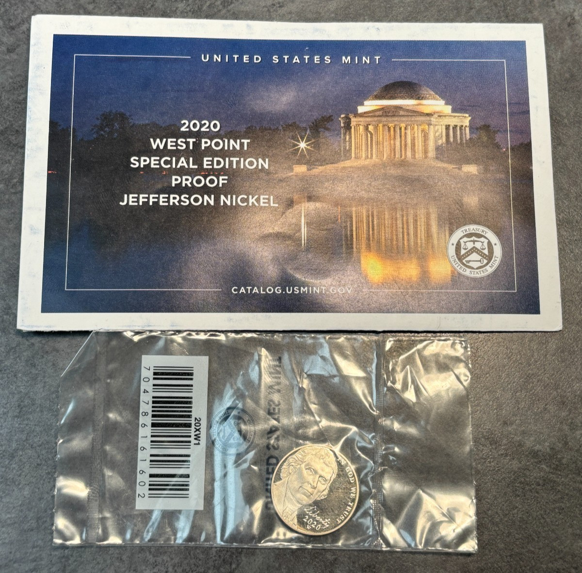 2020 W Special Edition Proof Jefferson Nickel 5c Coin Sealed in OGP