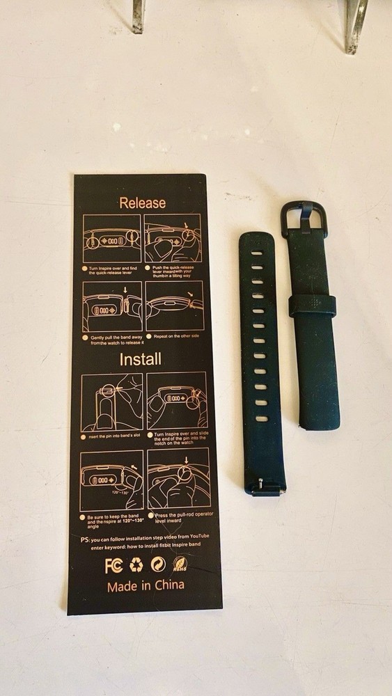 Fitbit Inspire Adjustable Silicone Replacement Band Black