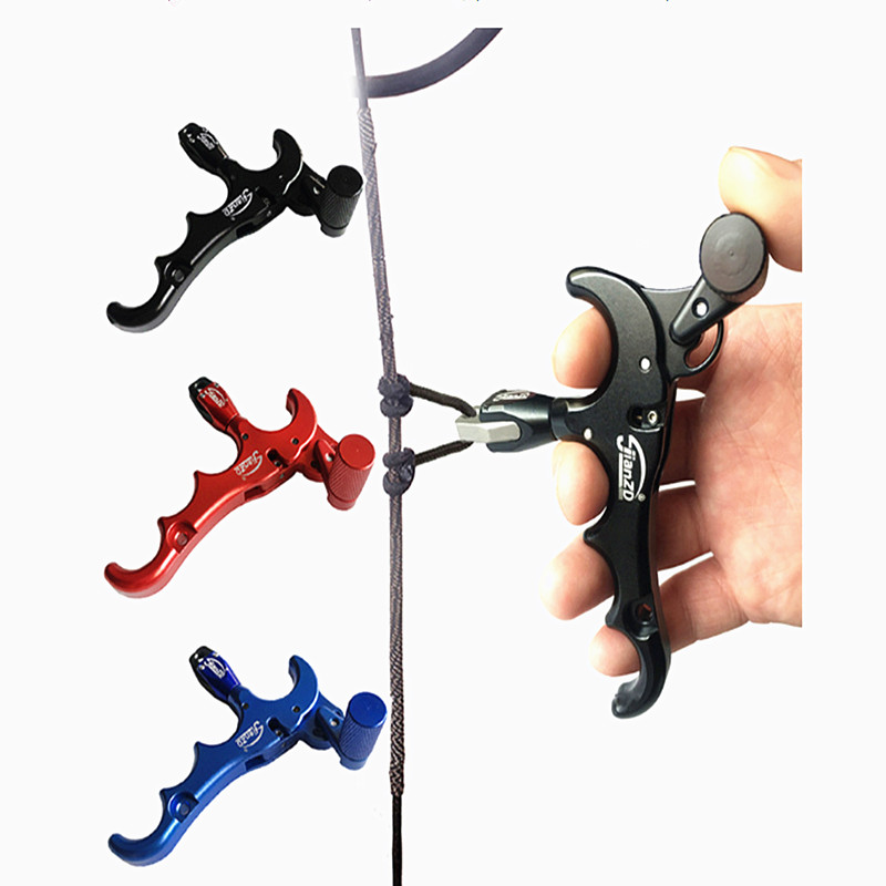 Archery 4-Finger Thumb Release Aids Trigger for Compound Bow Hunting Accessories