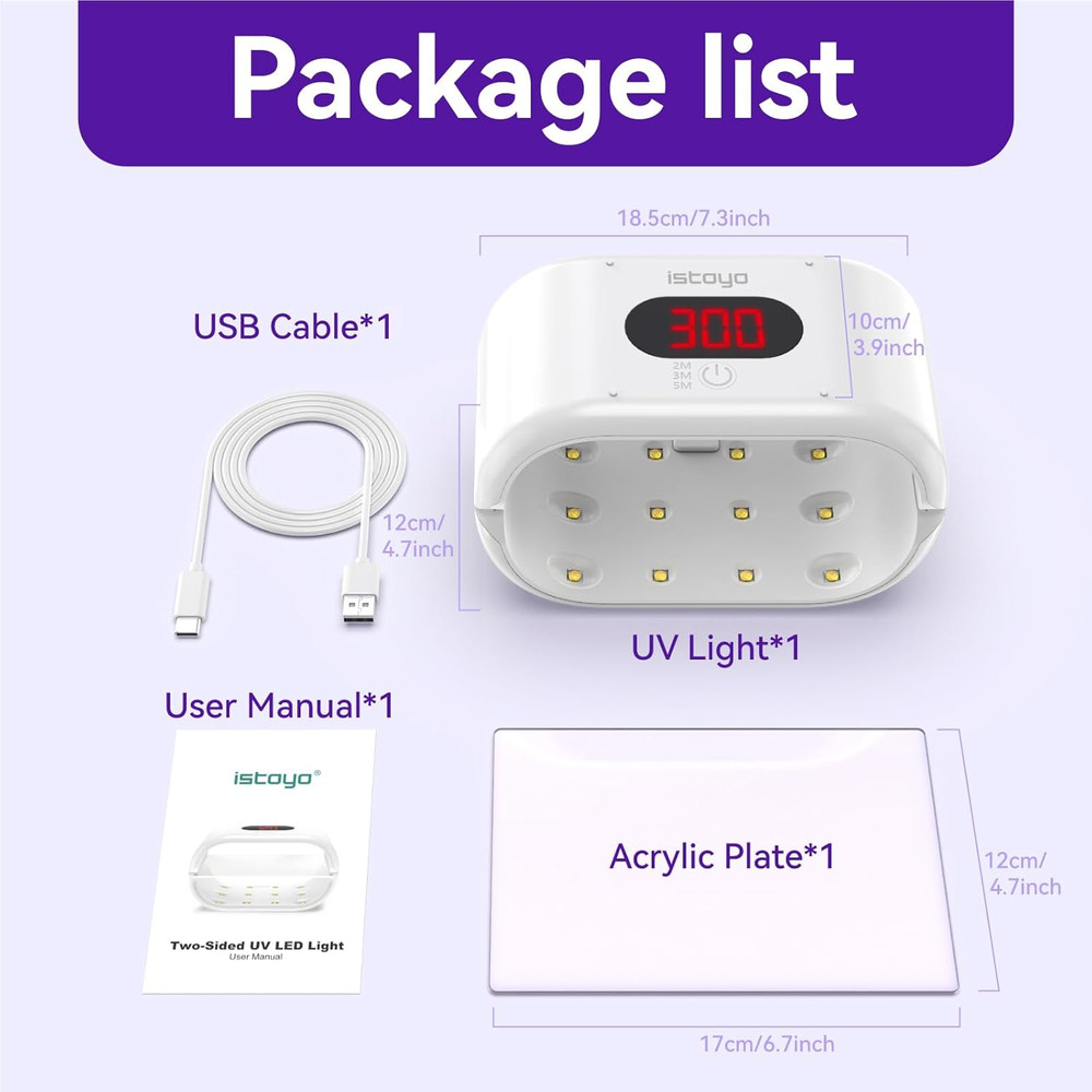 Two-Sided UV Resin Light, UV Light with Digital Display and Longer Time Setting(
