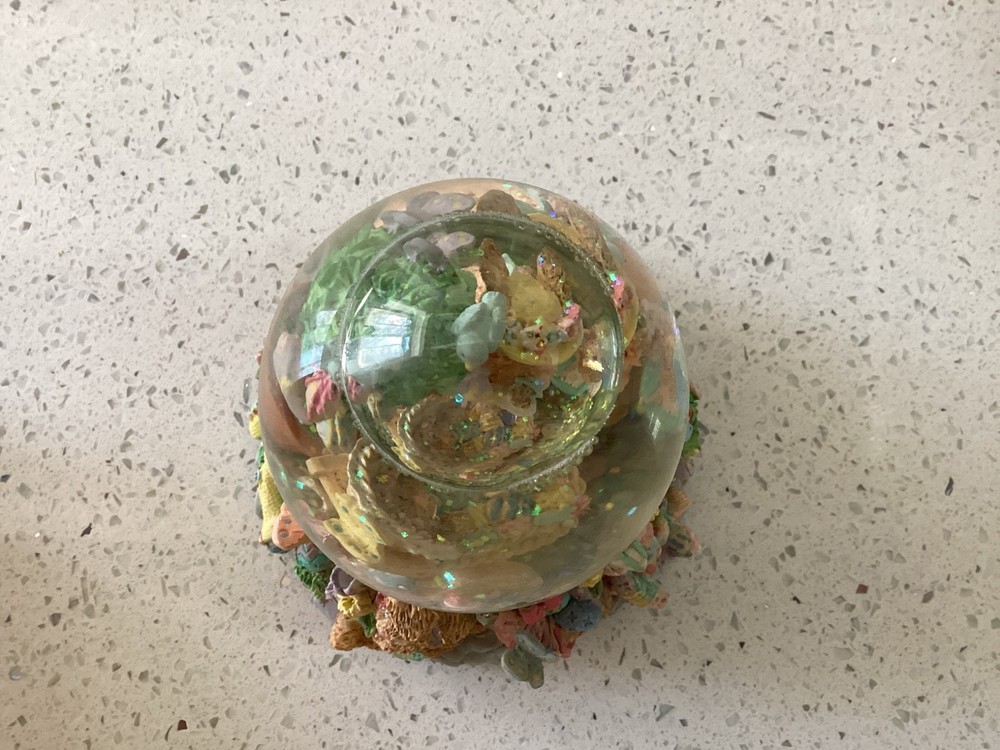 NEW SEALED Easter Spring Water Globe Musical "Easter Parade" Egg Shaped Dome