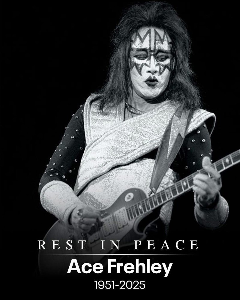 Ace Frehley of Kiss autograph UV DTF Decal Sticker 4 LP guitar control Cover