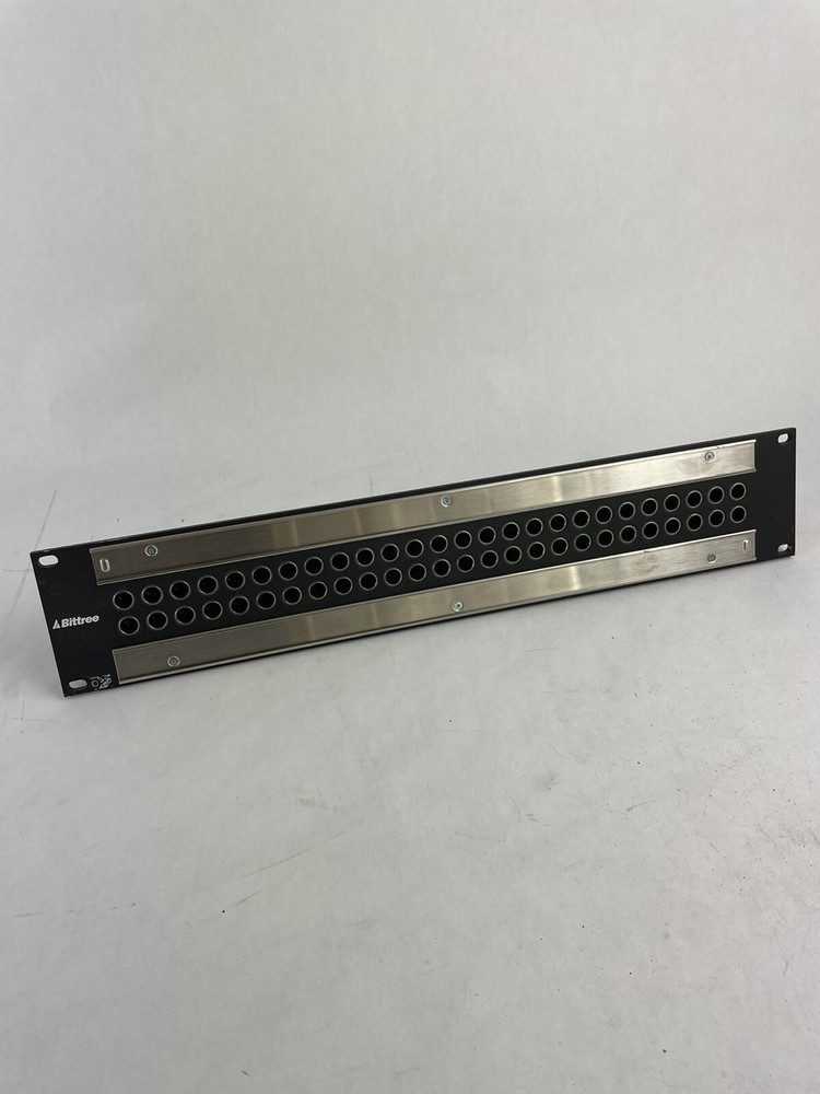Bittree B52T-2WNHD 2x26 2RU Panel Black Normalling NonTerminating Audio Patchbay