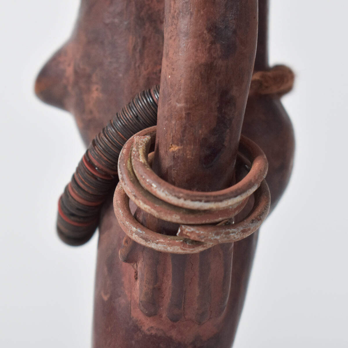 Yoruba Ibeji Female With Coral Necklace Figure Nigeria