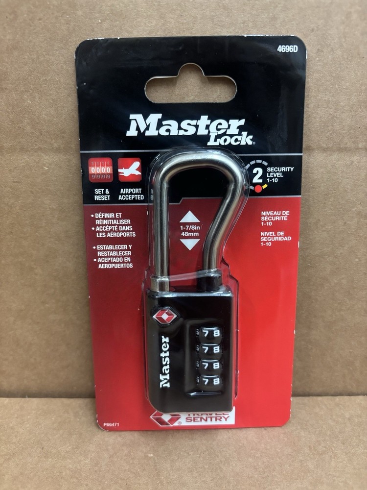 Master Lock Padlock Set & Reset Airport Accepted 4696D
