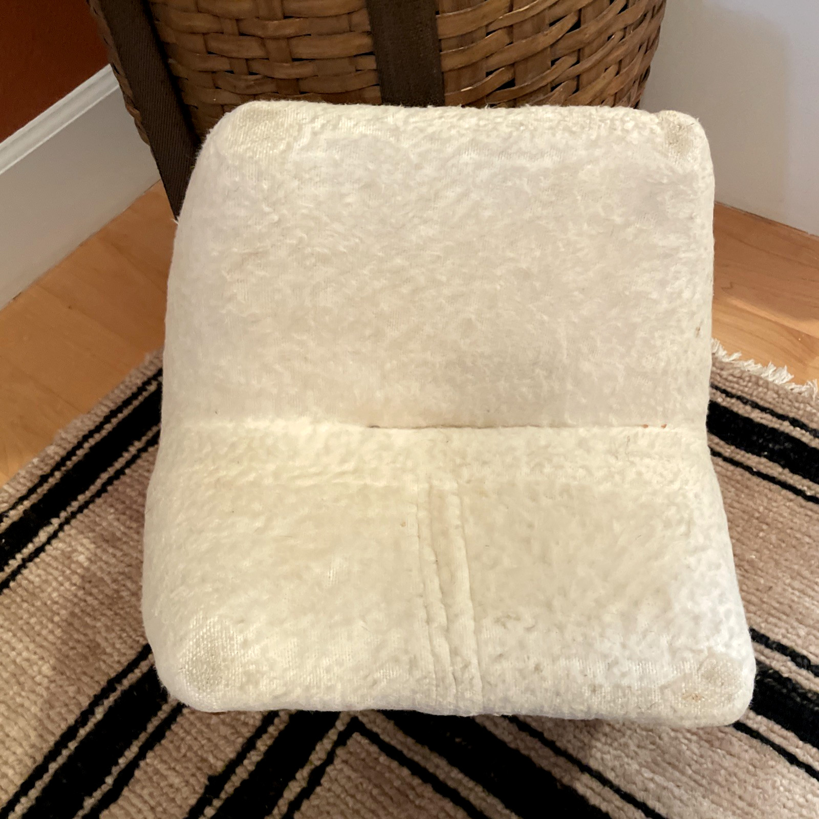 VTG North African Leather Donkey Saddle Woven Textile Tunisia