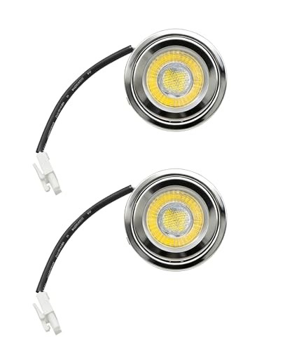 2Pcs 3W LED Light Bulbs Replacement for Awoco Range Hoods (6000K 6000k Cold