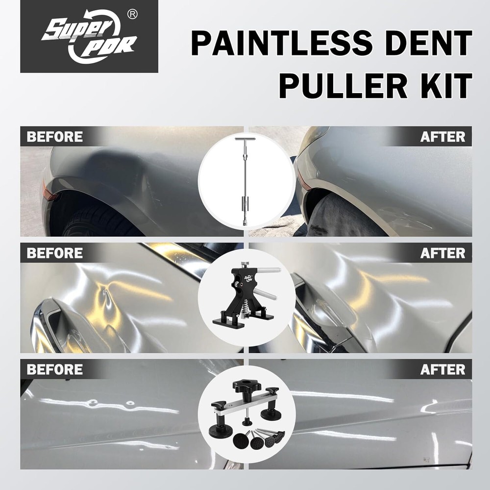 Paintless Car Dent Repair Kit Puller Removal Kit Hail Damage Remover Puller Tool
