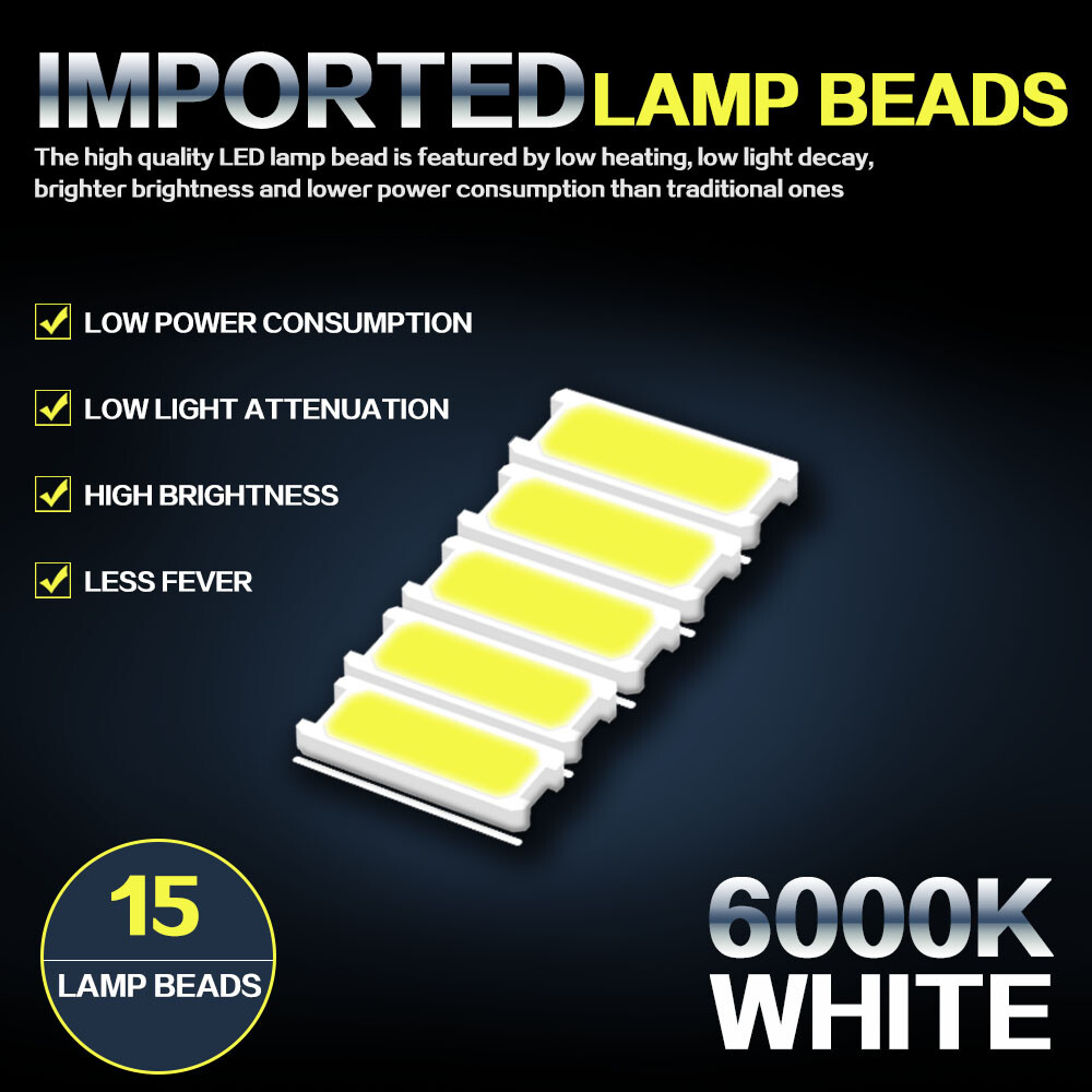 For 2006-2010 Dodge Charger White LED Interior Lights Package Kit