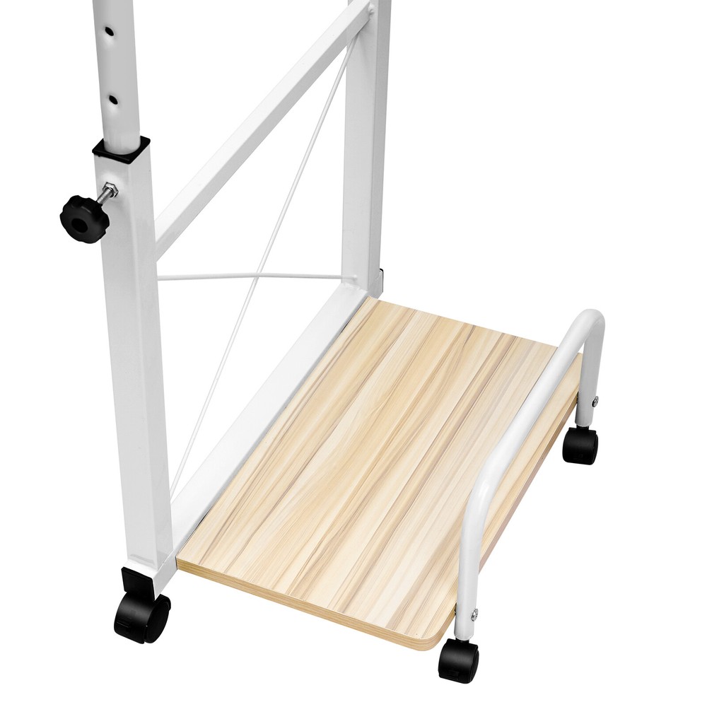 Mobile Adjustable Home Office Desk - Cross-Bed Stretchable & Movable Design