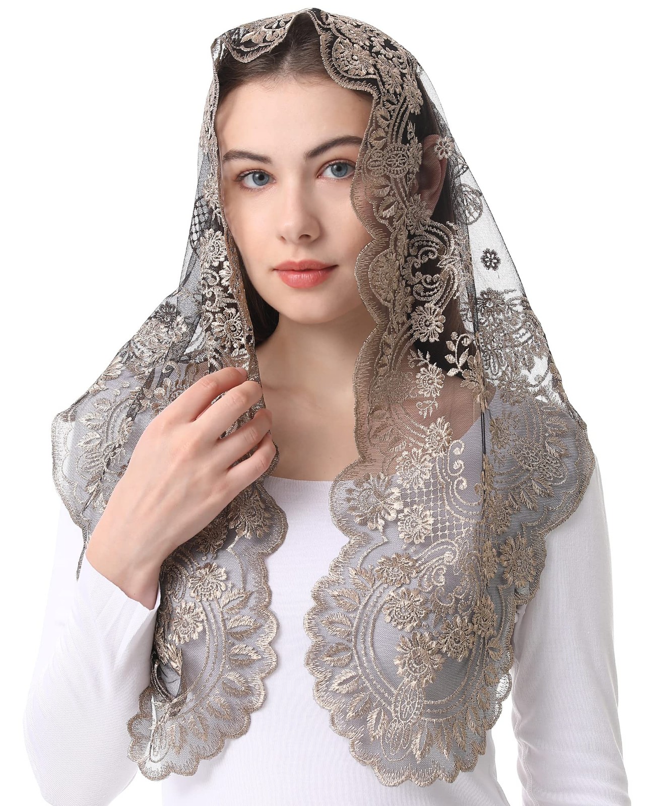 Catholic Church Mantilla Veils for Women Chapel Mass Christian Scarf Vintaged...