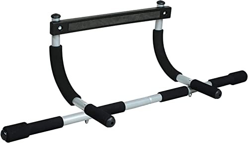 Iron Gym Pull-Up Bar - Total Upper Body Workout Bar for Pull-Up Bar + Ab Roller
