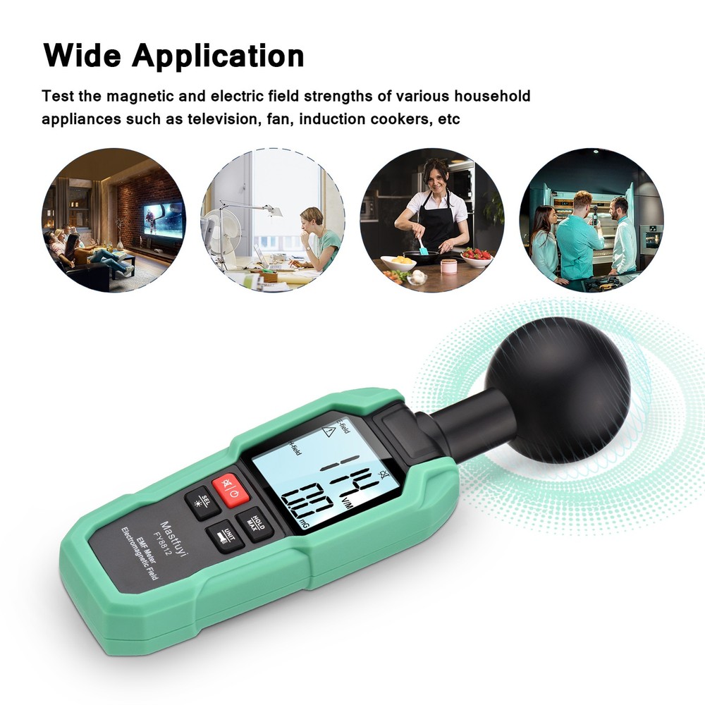 Mastfuyi EMF Meter Electromagnetic Field Tester High E5E2