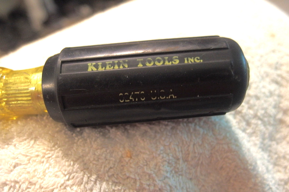 1 ad Klein Tools Multi-Bit Screwdriver ,nut driver,USA VTG tool