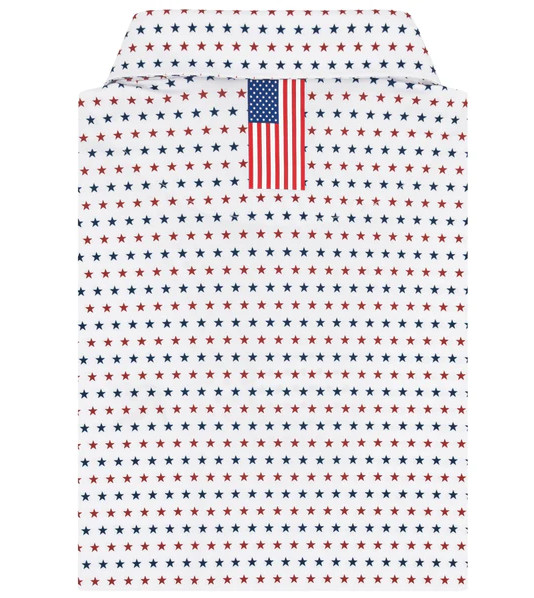 Rhoback Stars & Stripes Polo White Golf Performance Shirt