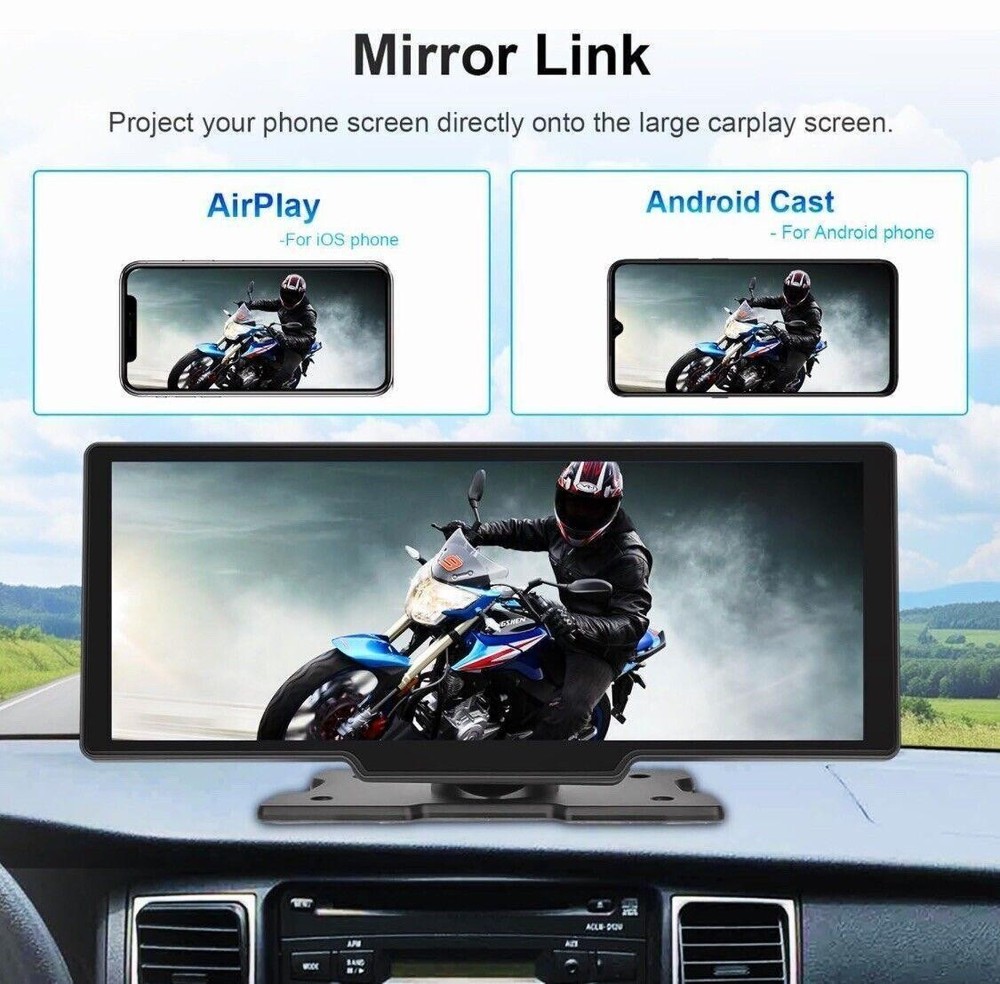 PODOFO 10.26" Multimedia Smart Screen Player Wireless Carplay Android Navigation