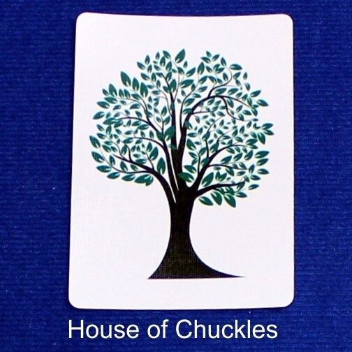 Tree #3, Bicycle Printed Gaff Card, Blue