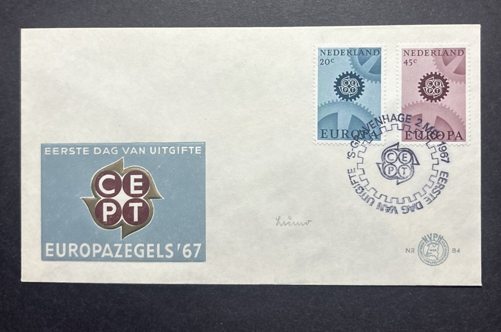 NETHERLANDS 1967 EUROPE CEPT ENVELOPE UNC