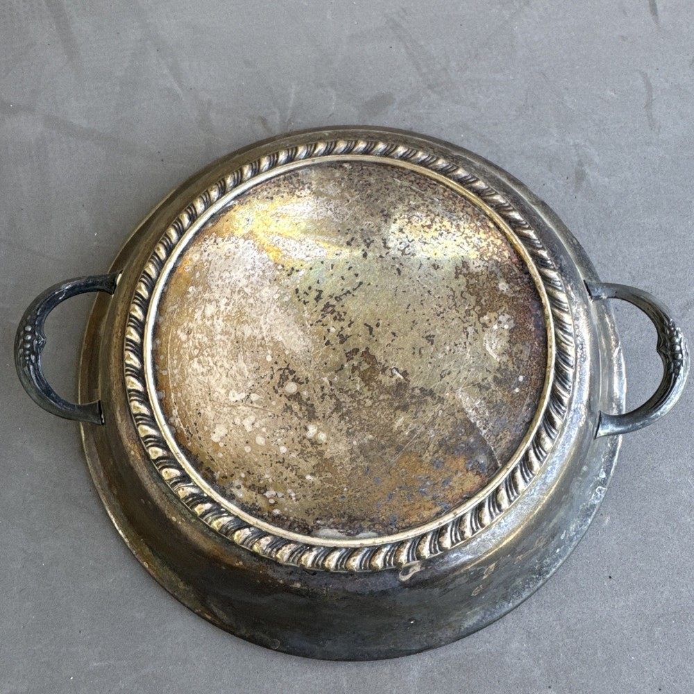 Vintage 8” Silver Plate serving dish