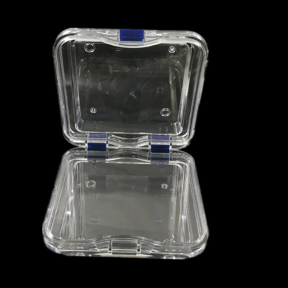 Hinged Display Box Acrylic Membrane Case Storage Jewelry Chip Shockproof