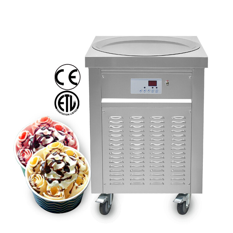 Kolice ETL Commercial Fried Ice Cream Roll Machine-22'' Round Pan,Auto Defrost