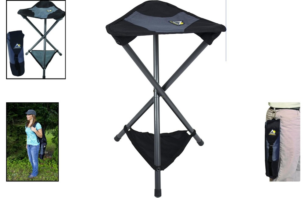 PackSeat Foldable Camping Stool with Anti-Splay Design for Stability