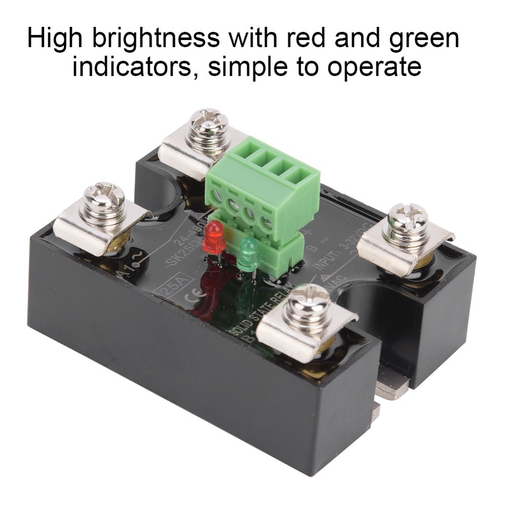 BERM Solid State Relay DC Control Tool SSR 24-480VAC(25A(BERM-SK25DA)) Part