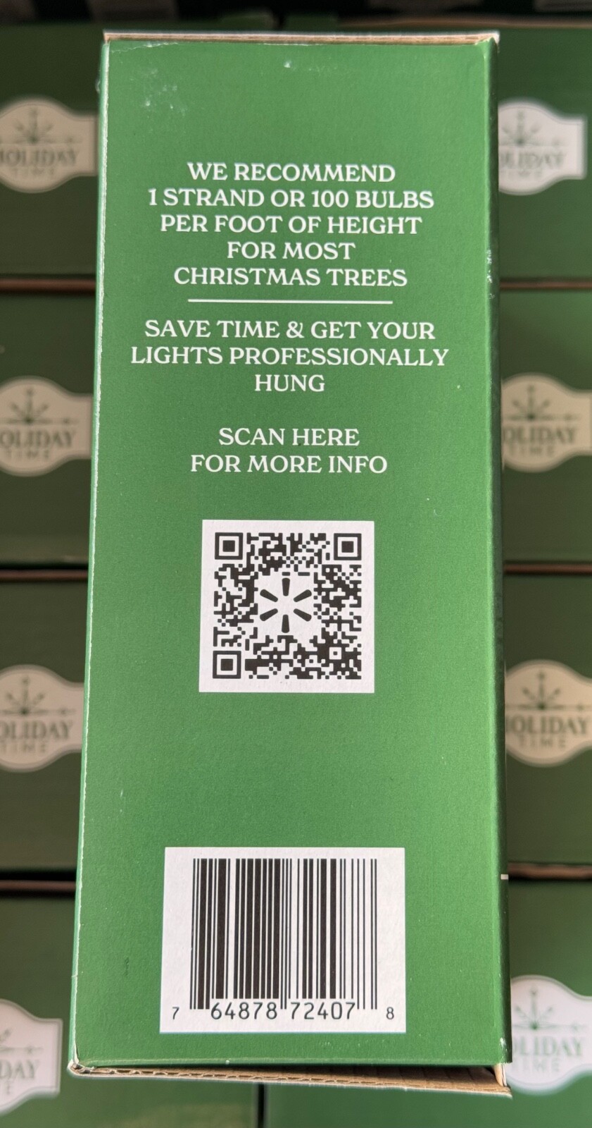 NEW! Holiday Time 100 COOL WHITE Mini LED Christmas Lights Strand WHITE Wire