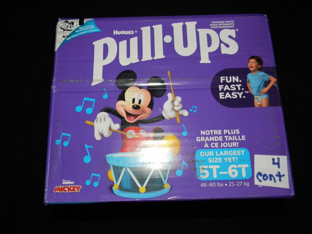 4 Huggies Pull-ups 5t-6t over 40-60 Lbs