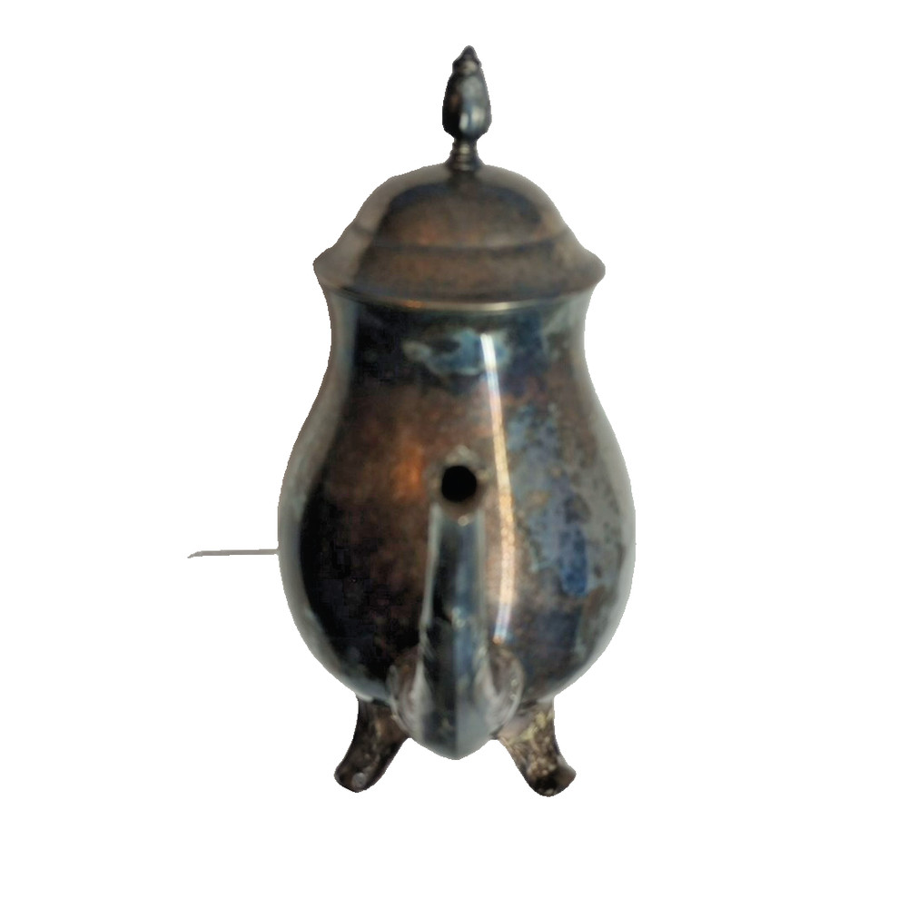 FB Rogers Silver Plated Tea Set 5pc Vintage 1970s Tarnished