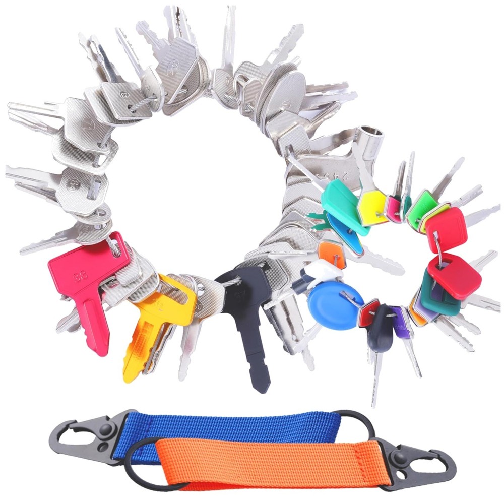 Construction Ignition Key Set - 55 Keys for Various Brands