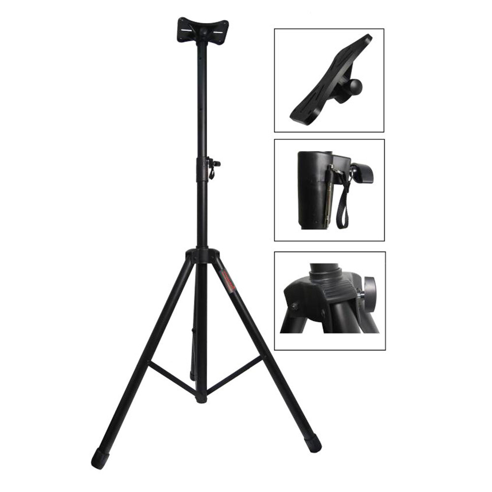 Pair DJs Speaker Stands Universal Height Tripod Mount Holder Adjustable Stands