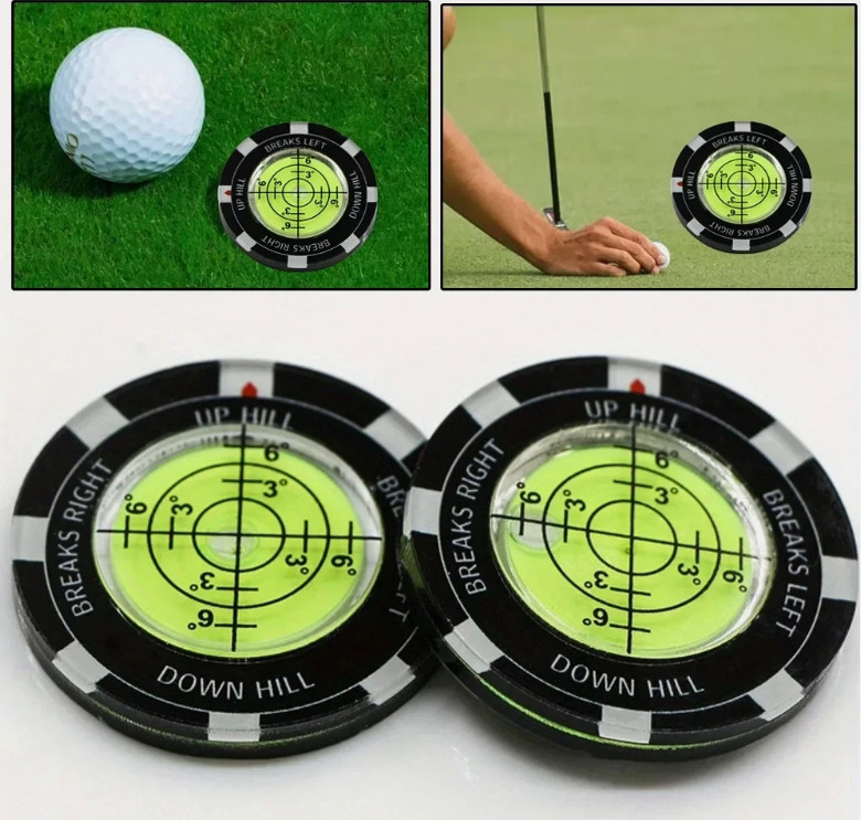 Golf Putting Aid Ball Marker Slope Reader Precision Green Training Tool