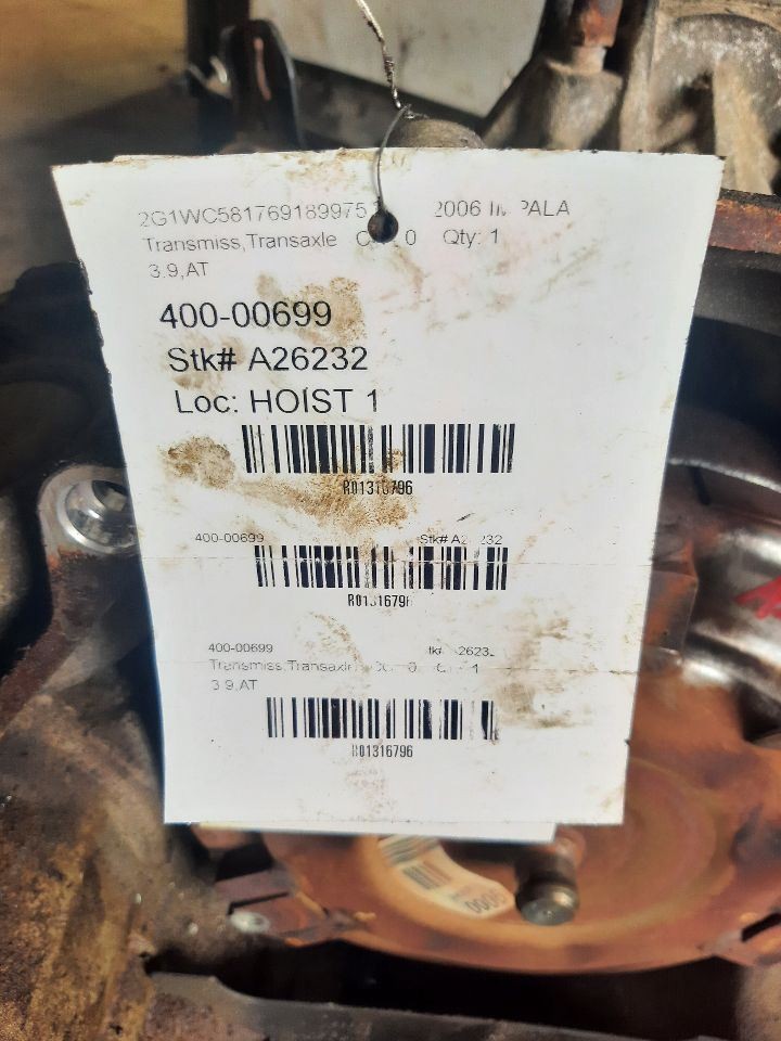 Automatic Transmission 3.9L Fits 06-11 IMPALA 1316796