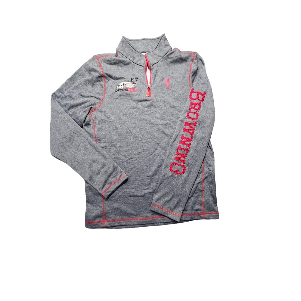 Browning men’s half zip gray size medium collar pullover (HRB)