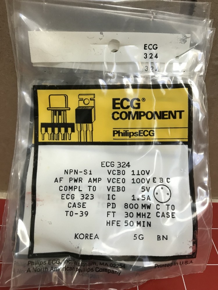 ECG324 NPN TRANSISTOR - SI AF POWER AMP